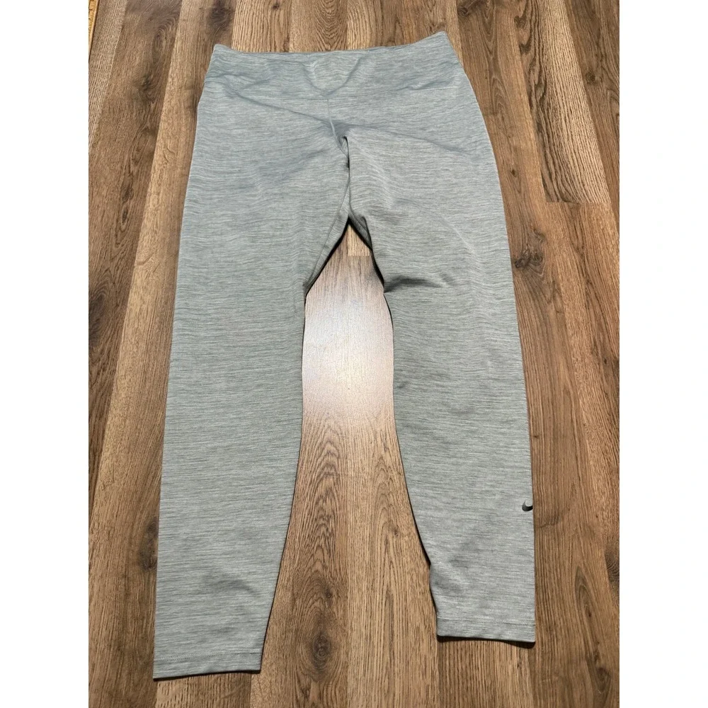 Nike Leggings Womens XXL Gray Adult Dri-Fit Space Dye Activewear Excellent - Picture 1 of 8